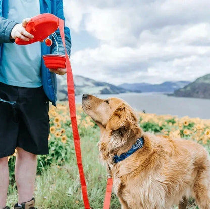 Essential Leash with Built-in Water Bottle